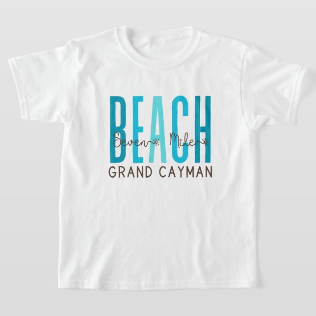 Camiseta Seven Mile Beach Grand Cayman (Oceano) (Postura )