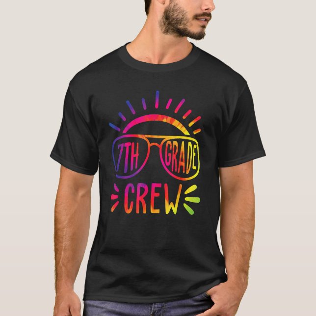Camiseta Seventh Grade Crew Tie Dye 7th Grade Back To Schoo (Frente)