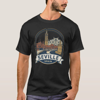 Camiseta Seville, Spain: Vintage Landmark Skyline T-Shirt