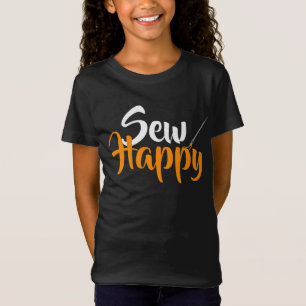 Camiseta Sew Happy Presentes Engraçados Que Comprimem O P