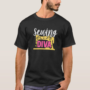 Camiseta Sewing Diva Sew Machine Filtra Meninas