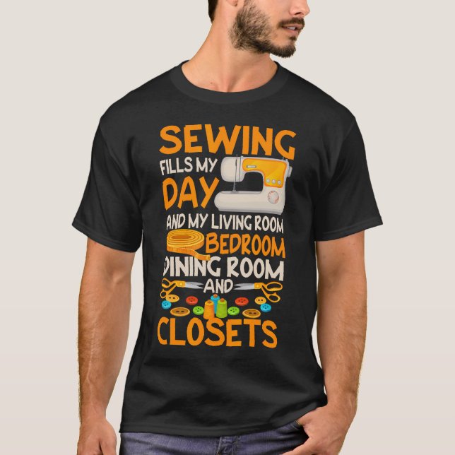 Camiseta Sewing Fills My Day Funny Quilter Sewer Quilting H (Frente)