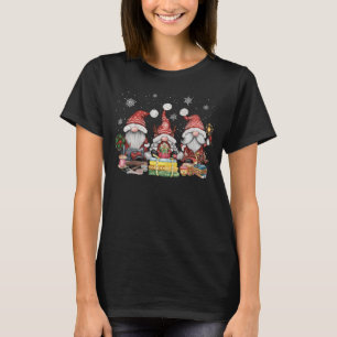Camiseta Sewing gnomos três ganchos de colcha Xmas Present