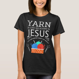 Camiseta Sewing Jesus Quilling Yarn Agulha Christian