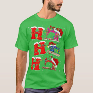 Camiseta Sewing Love Xmas Light Papais noeis Ho Ho Sewing M