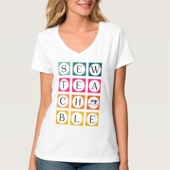 Camiseta Sewteachable Colorful Squares (Frente)