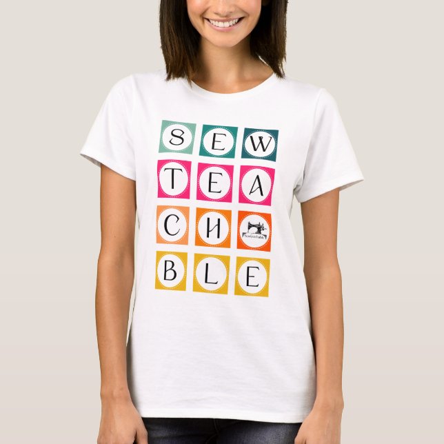 Camiseta Sewteachable Colorful Squares (Frente)