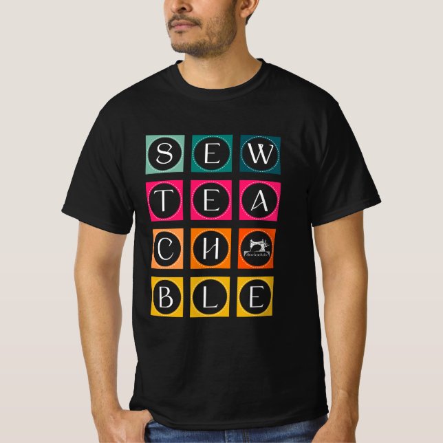 Camiseta Sewteachable Colorful Squares (Frente)