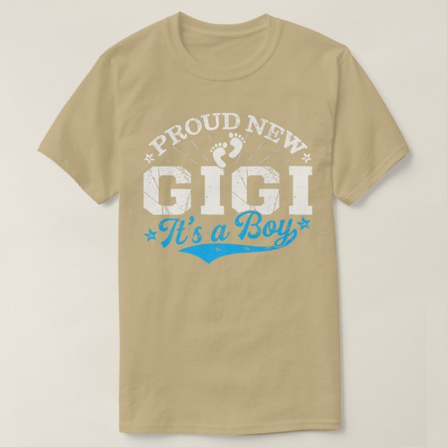 Camiseta Sexo Afastado Revela Orgulho Novo Gigi É Um Menino (Frente do Design)