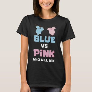 Camiseta Sexo De Bebê Engraçado Revela Festa Azul Ou Rosa Q