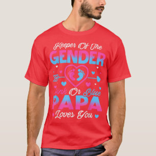 Camiseta Sexo De Bebê Revela Chá Rosa Ou Azul Papá Loves