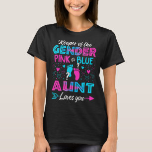 Camiseta Sexo De Bebê Revela Chá Rosa Ou Azul Tia Loves