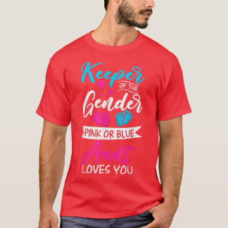 Camiseta Sexo De Bebê Revela Chá Rosa Ou Azul Tia Loves