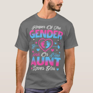 Camiseta Sexo De Bebê Revela Chá Rosa Ou Azul Tia Loves