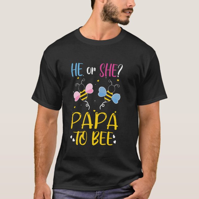 Camiseta Sexo De Bebê Revela Que Ele Ou Ela Pai Ser Bebê (Frente)