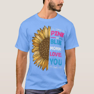 Camiseta Sexo de Bebê rosa ou azul Anúncio de dia