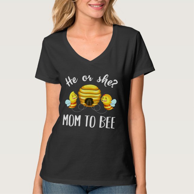 Camiseta Sexo De Bumblebee Revela Design Para Mulheres Mãe  (Frente)
