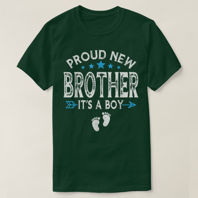 Camiseta Sexo de Família Bonita Revela Novo Irmão Orgulhoso (Frente do Design)