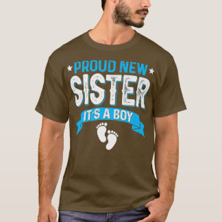 Camiseta Sexo de Família Engraçado Revela Nova Irmã Orgulho
