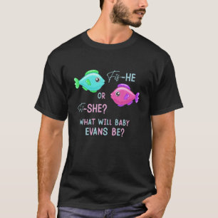 Camiseta Sexo De Peixes Revelam Carne Rosa E Azul