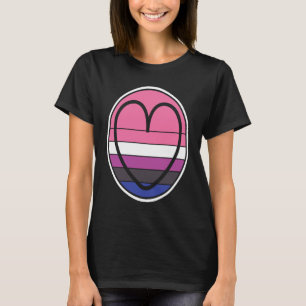 Camiseta Sexo do Orgulho Sem Sexo Binário do Coração Neutro