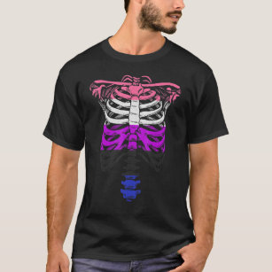 Camiseta Sexo Omnisexual Esqueleto De Fluido Ribcage LGBTQ 