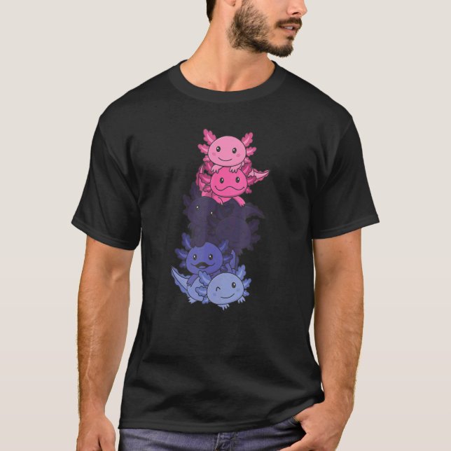 Camiseta Sexo Omnisexual Orgulho Fluido Lgbtq Axolotl (Frente)