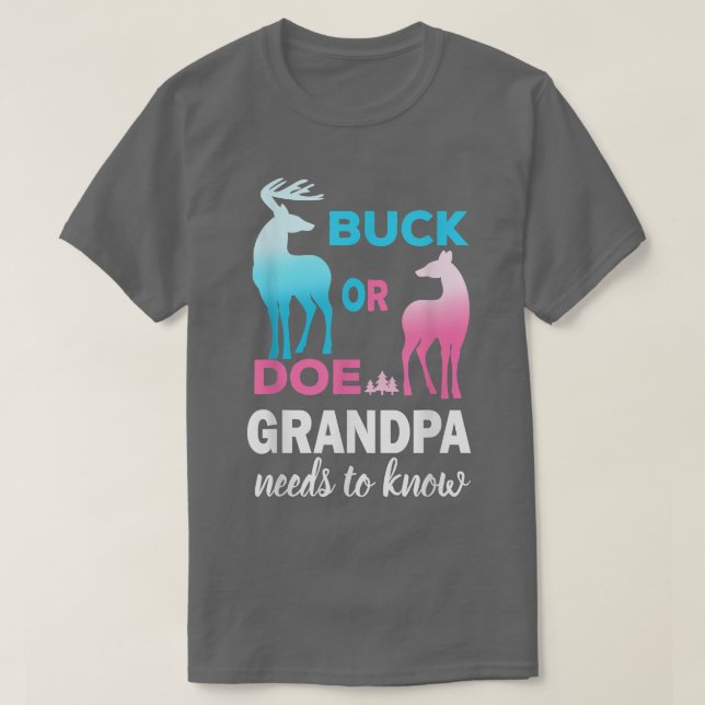 Camiseta Sexo Reveal Buck ou Doe Avô (Frente do Design)