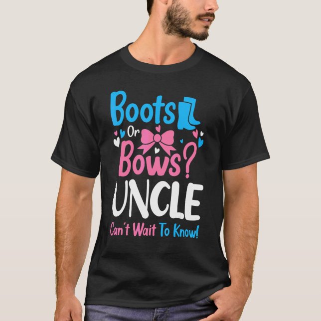Camiseta Sexo Revela Boots Ou Arcos Tio Baby Announmen (Frente)