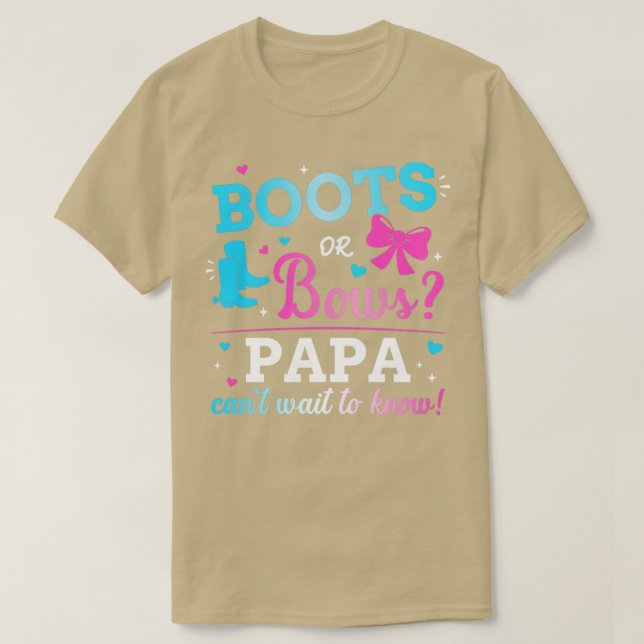 Camiseta Sexo revela botas ou arcos papa que corresponde ao (Frente do Design)