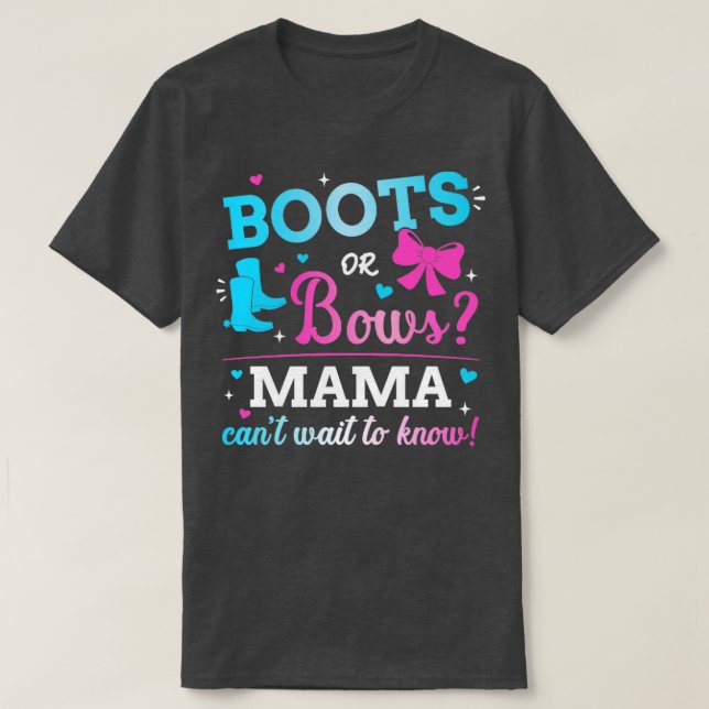 Camiseta Sexo revela botas ou arcos que mama bate par bebê (Frente do Design)