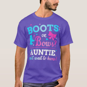 Camiseta Sexo revela botas ou arcos tia combinando bebê p