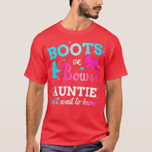 Camiseta Sexo revela botas ou arcos tia combinando bebê p