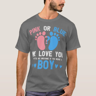 Camiseta Sexo revela cor-de-rosa ou azul te ama, mas incrív