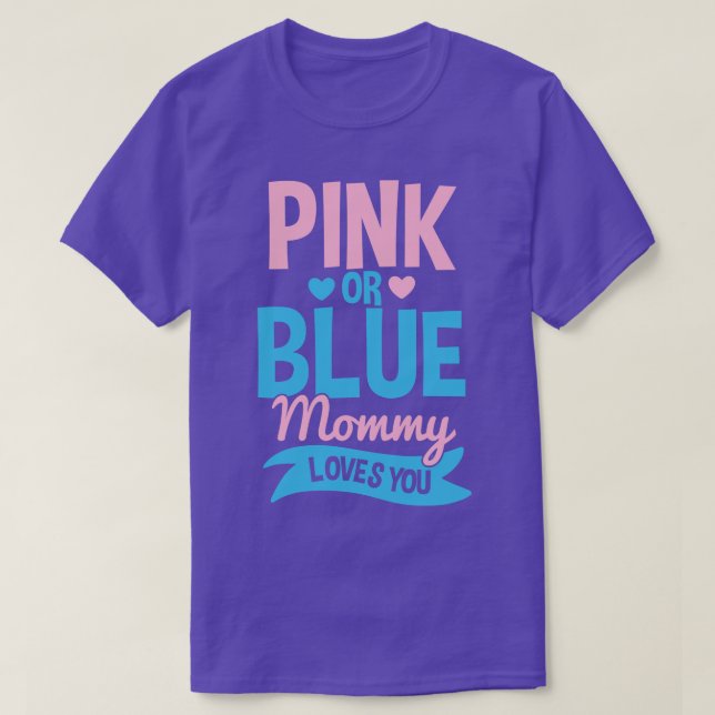 Camiseta Sexo Revela Cor-de-Rosa ou Mãe Azul (Frente do Design)