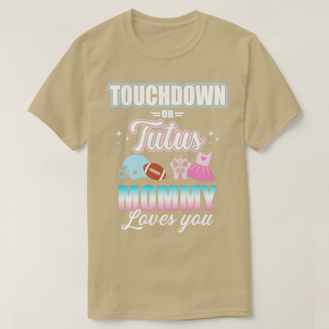 Camiseta Sexo revela touchdowns ou mamães de tutus correspo (Frente do Design)