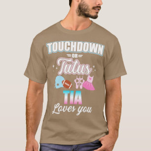 Camiseta Sexo revela touchdowns ou tutus tia correspondente