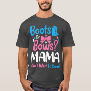Camiseta Sexo Revelação Boots ou Arcos Anúncio do bebê da m