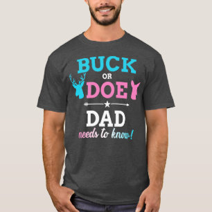 Camiseta Sexo revelação de buck ou dó pai que corresponde à