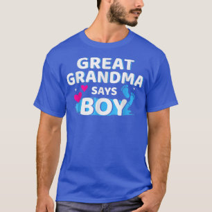 Camiseta Sexo Revelação Excelente Vovó Diz Menino Correspon