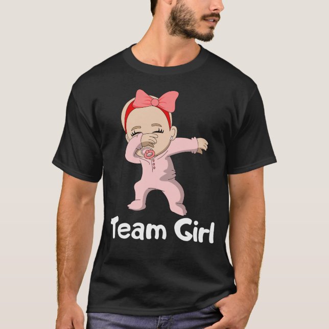 Camiseta Sexo Revelação Grupo do Partido Menina Dabbing (Frente)