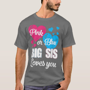 Camiseta Sexo Revelação para a Irmã Grande Chá de fraldas A