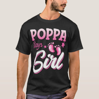 Camiseta Sexo Revelado Poppa Diz Menina Correspondente Bebê