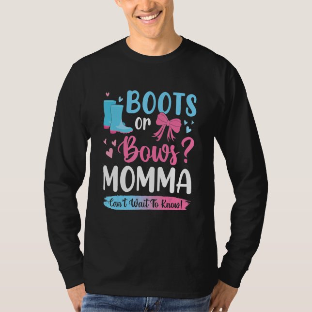 Camiseta Sexo Revelar Boots Ou Arcos Mamãe Correspondente B (Frente)