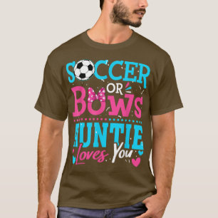 Camiseta Sexo Revele Futebol Ou Arco Tia Adora Seu Objetivo