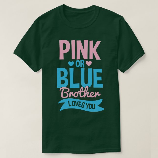 Camiseta Sexo Revele Rosa ou Azul Irmão (Frente do Design)