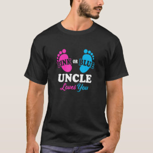 Camiseta Sexo Revele Tio Chá de fraldas Oncle Gravidez E