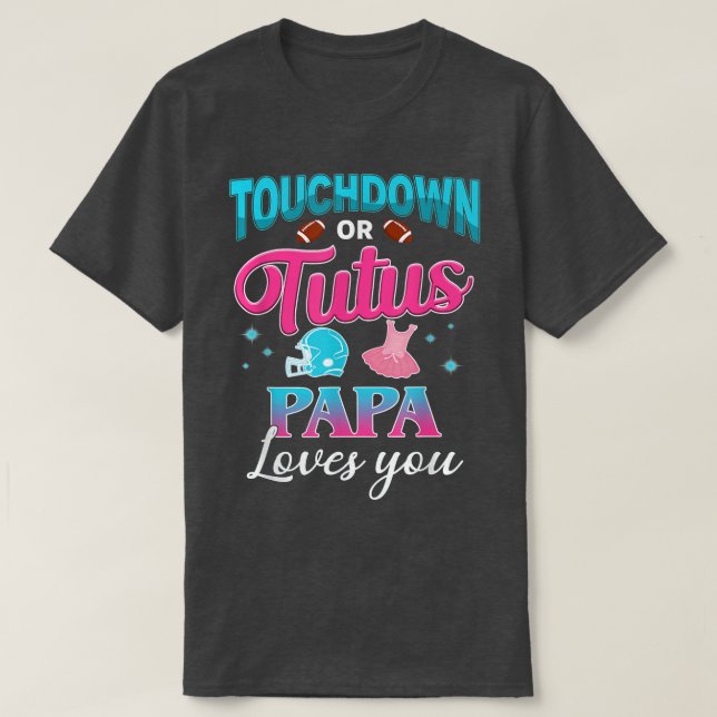 Camiseta Sexo Revele Touchdown Ou Tutus Papa Matando Bab (Frente do Design)