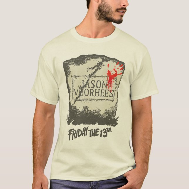 Camiseta Sexta-feira, 13 | Jason Voorhees Headstone (Frente)