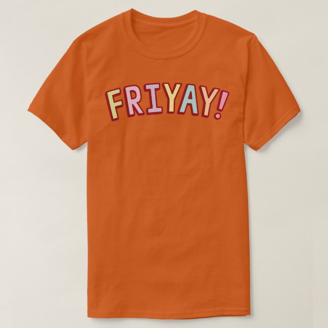Camiseta Sexta-Feira Colorida Friyay (Frente do Design)